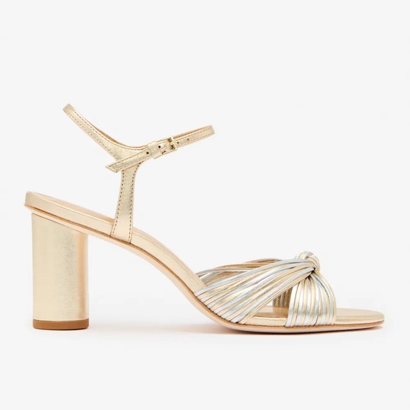 Reformation // Petra Gold Silver Cylinder Heels - Picture 3 of 12